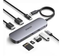 Anker Nano USB-C Hub (8-in-1, Dual Display) Gray