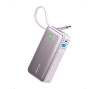 Anker Nano Power Bank, 10,000mAh with Built-In USB-C Cable, 30W Fast Charging Purple