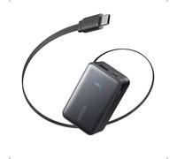 Anker Nano Power Bank (10K, 45W, Built-In Retractable USB-C Cable) Black