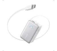 Anker Nano Power Bank, 10,000mAh Portable Charger with Built-in Cable, 45W Max Compact Battery Pack, 70 cm InstaCord Retractable Cable, Smart Display, For iPhone 17/16/15 Series, iPad, Galaxy, Pixel