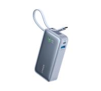Anker Nano Power Bank, 10,000mAh with Built-In USB-C Cable, 30W Fast Charging Ice Lake Blue