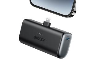Anker Nano Power Bank, 5,000mAh, Built-In Lightning Connector, MFi Certified Black