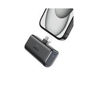 Anker Nano Power Bank, 5,000Mah Mini Portable Charger 22.5W Output With Built-In Usb-C Connector, Black Black