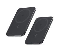 Anker Nano Power Bank, 5,000mAh Wireless Charger, Ultra-Slim, 15W Fast Charging｜2-Pack Black