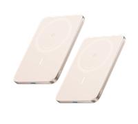 Anker Nano Power Bank, 5,000mAh Wireless Charger, Ultra-Slim, 15W Fast Charging｜2-Pack Pink