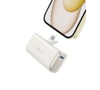 Anker Nano Power Bank, 5,000mAh with Built-In Foldable USB-C Connector Shell White