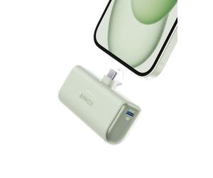 Anker Nano Power Bank, 5,000mAh with Built-In Foldable USB-C Connector Sprout Green
