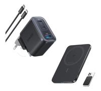 Anker Nano Power Bank (5K, MagGo, Slim) and Nano Charger (70W, 3 Ports)