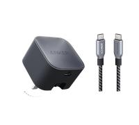 Anker Nano USB-C Wall Charger (30W) and USB-C to USB-C Cable (240W, Upcycled-Braided) Black Stone