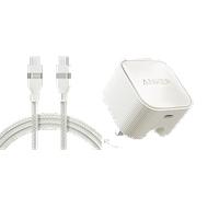 Anker Nano USB-C Wall Charger (30W) + Anker USB-C to USB-C Cable (240W, 3ft)