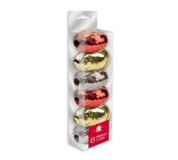 Anker Pack Of 6 Christmas Assorted Coloured Ribbon Cops