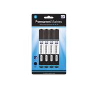 Anker International Stationary Permanent Marker - Black (Pack of 4), PBLK/3