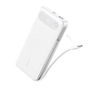 Anker Power Bank (20K, 87W, Built-In USB-C Cable) White