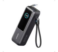 Anker Laptop Power Bank, 25,000mAh Portable Charger with Triple 100W USB-C Ports for Multi-Device Charging, Built-In and Retractable Cables, For iPhone 16/15 Series, Samsung, and More