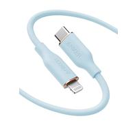 Anker PowerLine III Flow, USB C to Lightning Cable for iPhone 14 Plus 14 14 Pro Max 13 13 Pro 12 [MFi Certified, 6ft, Misty Blue] Supports Power Delivery, Silicone Cable