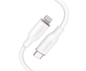 Anker PowerLine III Flow, USB C to Lightning Cable for iPhone 14 Plus 14 14 Pro Max 13 13 Pro 12[MFi Certified, 3ft/0.9m, Cloud White] Supports Power Delivery, Silicone Cable