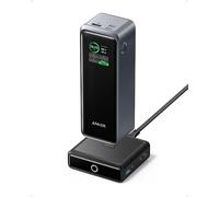 Anker Prime 27,650mAh Power Bank (250W) with 100W Charging Base, 3-Port Portable Charger, Smart App, Compatible with iPhone 14/13 / 12 Series, Samsung, Dell, AirPods, and More