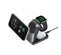 Anker Prime 3-in-1 Wireless Charger, Qi2-Certified 25W, MagSafe-Compatible, Ultra-Compact Foldable Charging Station with AirCool for iPhone 17/16, Apple Watch, AirPods (Non-Battery, with Adapter)