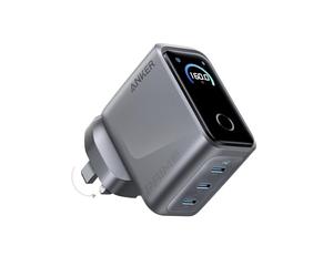 Anker Prime Charger,160W 3-Port Compact GaN USB C Charger Block,Smart Display and Touch Control,Up to 140W Single-Port Charging,for MacBook Pro,Laptop,iPhone 17 Series(Cable Not Included,Non-Battery)