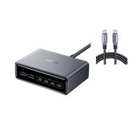 Anker Prime Charger (200W, 6 Ports, GaN)+ Anker Prime USB-C to USB-C Cable (240W, Upcycled-Braided)