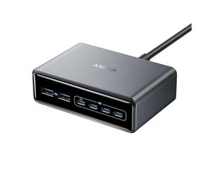 Anker Prime Charger, 200W 6 Ports, GaN Charging Station, USB-C PD Desktop Charger with Fast Charging, Compatible with iPhone 16, Samsung, MacBook, Dell and More