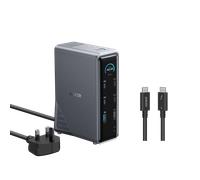 Anker Prime Charging Docking Station (14-in-1, Dual Display, 160W) + Thunderbolt 4 Cable USB C to USB C (3.3 ft, 40Gbps, 240W)