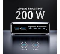 Anker Prime GaN 2x USB-A 4x USB-C PD 200W multi-port charger Black