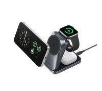 Anker Prime 3-in-1 Wireless Charger, Qi2-Certified 25W, MagSafe-Compatible, Ultra-Compact Foldable Charging Station with AirCool for iPhone 17/16, Apple Watch, AirPods (Non-Battery, with Adapter)