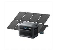 Anker SOLIX C1000 Gen 2 Portable Power Station with PS100X Portable Solar Panel, 2000W Solar Generator, 1024Wh LiFePO4, Fast Charge 100% in 49 Min, 10ms UPS, for Home Backup, Camping & Emergency