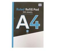 Anker Stationery A4 Refill Notepad - Wide Ruled, Margin and Heading, 100 Sheets