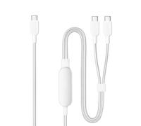 Anker USB C Cable, 4 ft 2-in-1 Type C Cable, 140W Max Fast Charging for iPhone 17/16/15, iPad Pro, Samsung Galaxy, MacBook Pro,and More (USB 2.0, Braided, White)