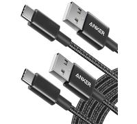 Anker USB C Charger Cable, 2-Pack 10 ft (3 m) USB to USB C Cable, USB A to USB C Braided Phone Charger Cable for iPhone 15 (Standard Charging), Samsung S22/S21, Huawei, Pixel, iPad, Switch, and More