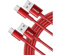 Anker USB C Charger Cable, 2-Pack 10 ft (3 m) USB to USB C, USB A to USB C Braided Phone Charger Cable for iPhone 15 (Standard Charging), Samsung S22/S21, Huawei, Pixel, iPad, Switch, and More