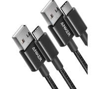 Anker USB C Charger Cable, 2-Pack 3 ft (0.9 m) USB to USB C Cable, USB A to USB C Braided Phone Charger Cable for iPhone 17/16/15, iPad Pro, Samsung Galaxy, MacBook Pro,and More