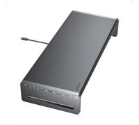 Anker USB-C Hub, 10-in-1 Aluminum Monitor Stand with 100W PD, 5Gbps USB Ports, and 4K@60Hz HDMI Display, Built-In 3.3 ft Cable, Clutter-Free Desk for MacBook, Dell, and Full-Function USB-C Devices