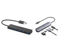 Anker USB C Hub, 5-in-1 USB Hub for Laptops, 4K HDMI Multiport Adapter with 90W Max Power Delivery & 4-Port USB 3.0 Ultra Slim Data Hub for Macbook