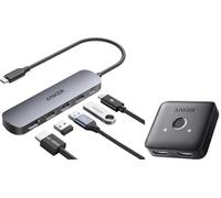 Anker USB C Hub, 5-in-1 USB Hub for Laptops, 4K HDMI Multiport Adapter with 90W Max Power Delivery & HDMI Switch, 4K@60Hz HDMI Switcher, 2 in 1 Out with Smooth Finish