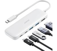 Anker USB C Hub 5-in-1 HDMI Splitter with 4K Display for MacBook Pro Air - White