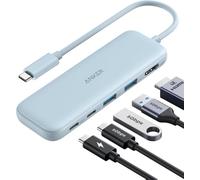 Anker USB C Hub, 5-in-1 USBC to HDMI Splitter with 4K Display | 85W Max PD, 1 Powered USB-C 5Gbps & 2 Powered USB-A 3.0 5Gbps Data Ports, for MacBook Pro, MacBook Air, Dell and More (Blue)