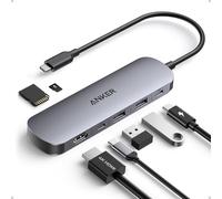 Anker USB C Hub, 7-in-1 Multi-Port USB Adapter for Laptops, 4K@60Hz USB C to HDMI Splitter, 100W Max Power Delivery, 3xUSB A & C 3.0 Data Ports, SD/TF Card, for Type C Devices (Charger Not Included)