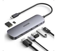 Anker USB C Hub, 7-in-1 Multi-Port USB Adapter for Laptops, 4K@60Hz USB C to HDMI Splitter, 100W Max Power Delivery, 3xUSB A & C 3.0 Data Ports, SD/TF Card, for Type C Devices (Charger Not Included)