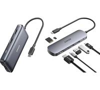 Anker USB C Hub, 7-in-1 Multi-Port USB Adapter for Laptops & Laptop Docking Station Dual Monitor, 8-in-1 USB C Hub
