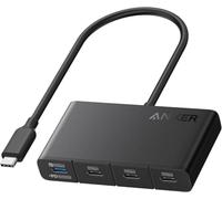 Anker USB-C Hub, Fast 10Gbps USB 3.2 Display Hub, USB-C to 4-Port Hub with 100W Max PD-IN for MacBook Pro, iPad, iPhone 15, Surface Pro, Dell and More