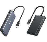 Anker USB C Hub with Ethernet, 8-in-1 Multiport Ethernet Adapter & USBC Hub (5-in-1, 4K HDMI) (Bundle)