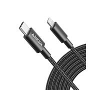 Anker USB C to Lightning Cable New Nylon (10ft, MFi Certified) for iPhone 14/14 Pro/13/13 Pro/12 Pro Max /12/11 /X/XS/XR/ 8 Plus/AirPods Pro, Supports Power Delivery (10ft, Black)