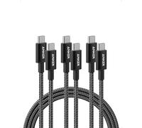 Anker USB C to USB C Cable, 100W Fast Charging Cable (3-Pack, 6 ft, Black)