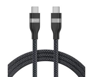 Anker USB-C to USB-C Cable (240W, Upcycled-Braided) 6ft / Black