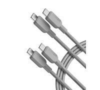 Anker USB C to USB C Cable (2Pack, 6FT/1.8m),240W Type-C Fast Charging Cord for iPhone 16/15 Series,MacBook Pro 2020,iPad Air 4 and More (Grey)