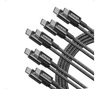 Anker USB C to USB C Cable, Type-C 60W Fast Charging Cable (6FT, 5Pack) for iPhone 17/16/15, iPad Pro, Samsung Galaxy, and More (Black)