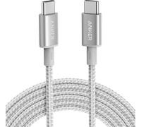 Anker USB-C to USB-C Charger Cable 10ft/3m 100W Silver Fast Charge MacBook iPad